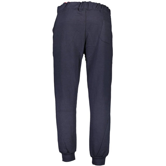 Blue Polyester Men's Track Pant