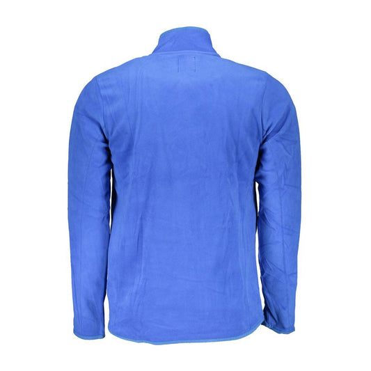 Blue Polyester Men Sweatshirt