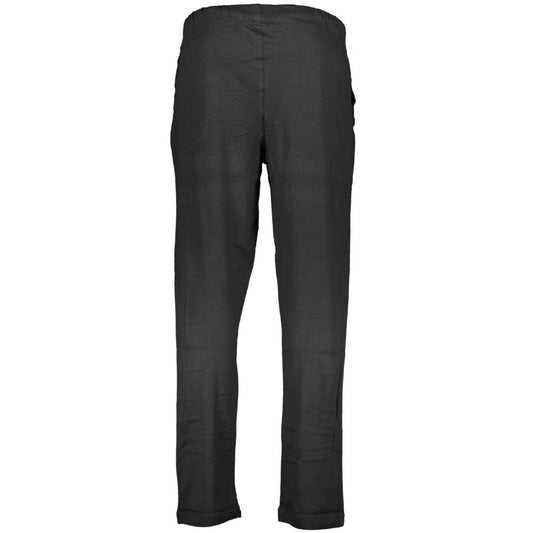 Black Cotton Men's Trouser