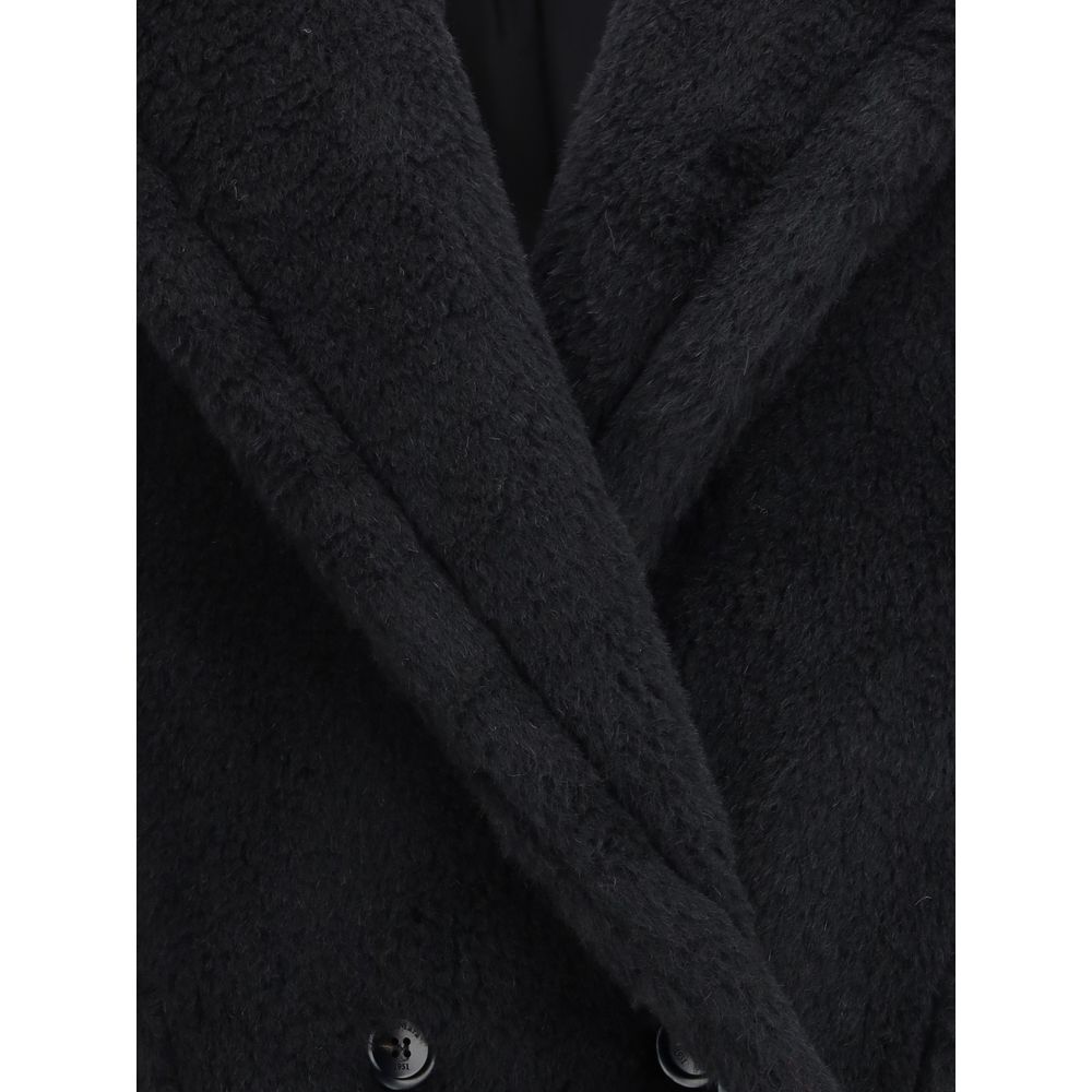 Black Alpaca Vicugna Pacos Coat