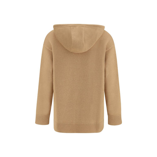 Beige Wool Hoodie