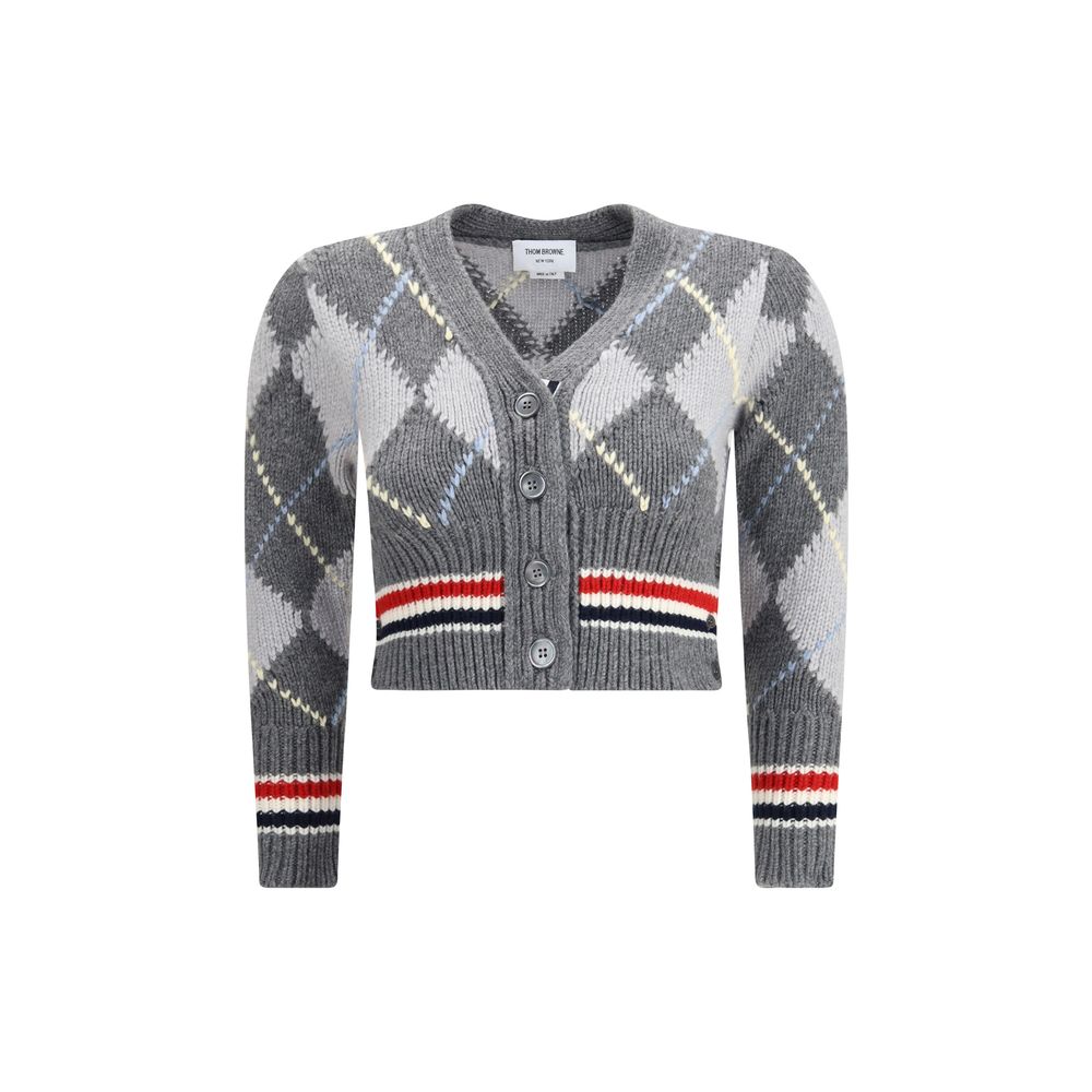 Gray Fleece Wool Cardigan