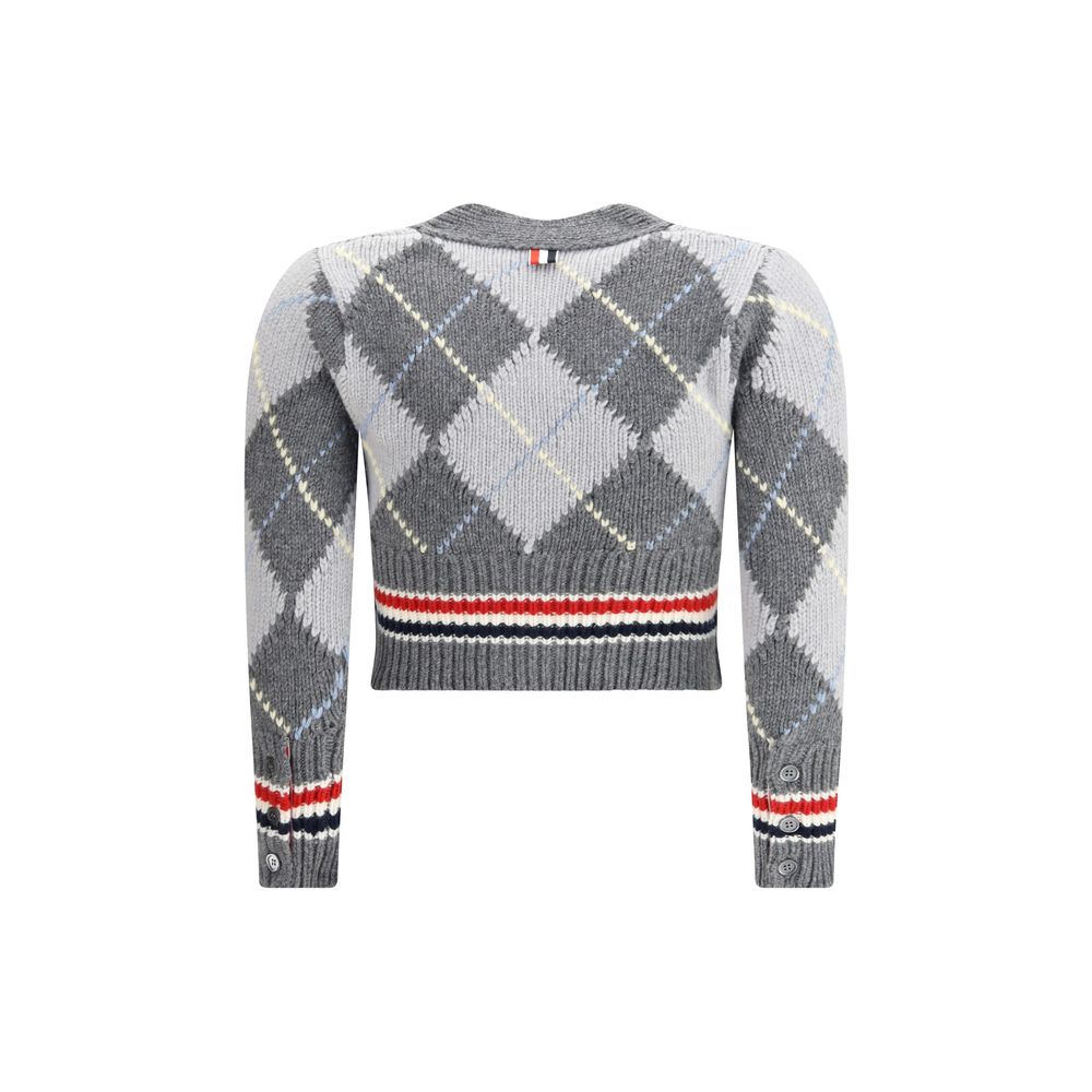 Gray Fleece Wool Cardigan