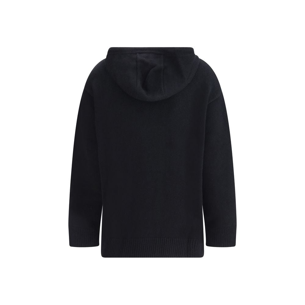 Black Wool Hoodie