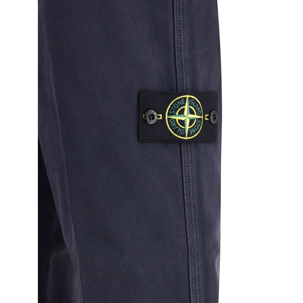 Purple Cotton Casual Pants