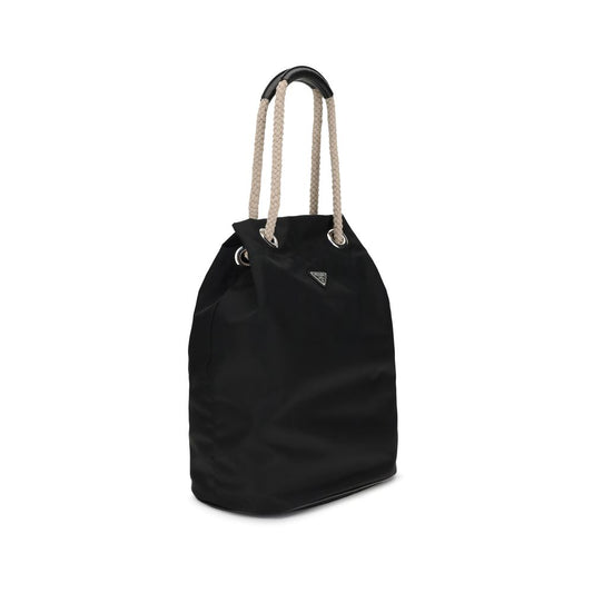 Black Recycled Polyamide Shoulder Bag