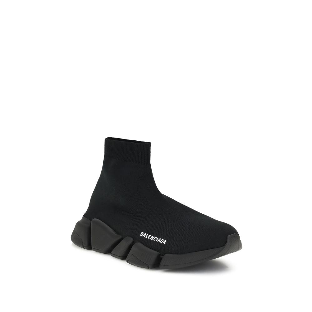 Black Rubber Athletic Sneakers