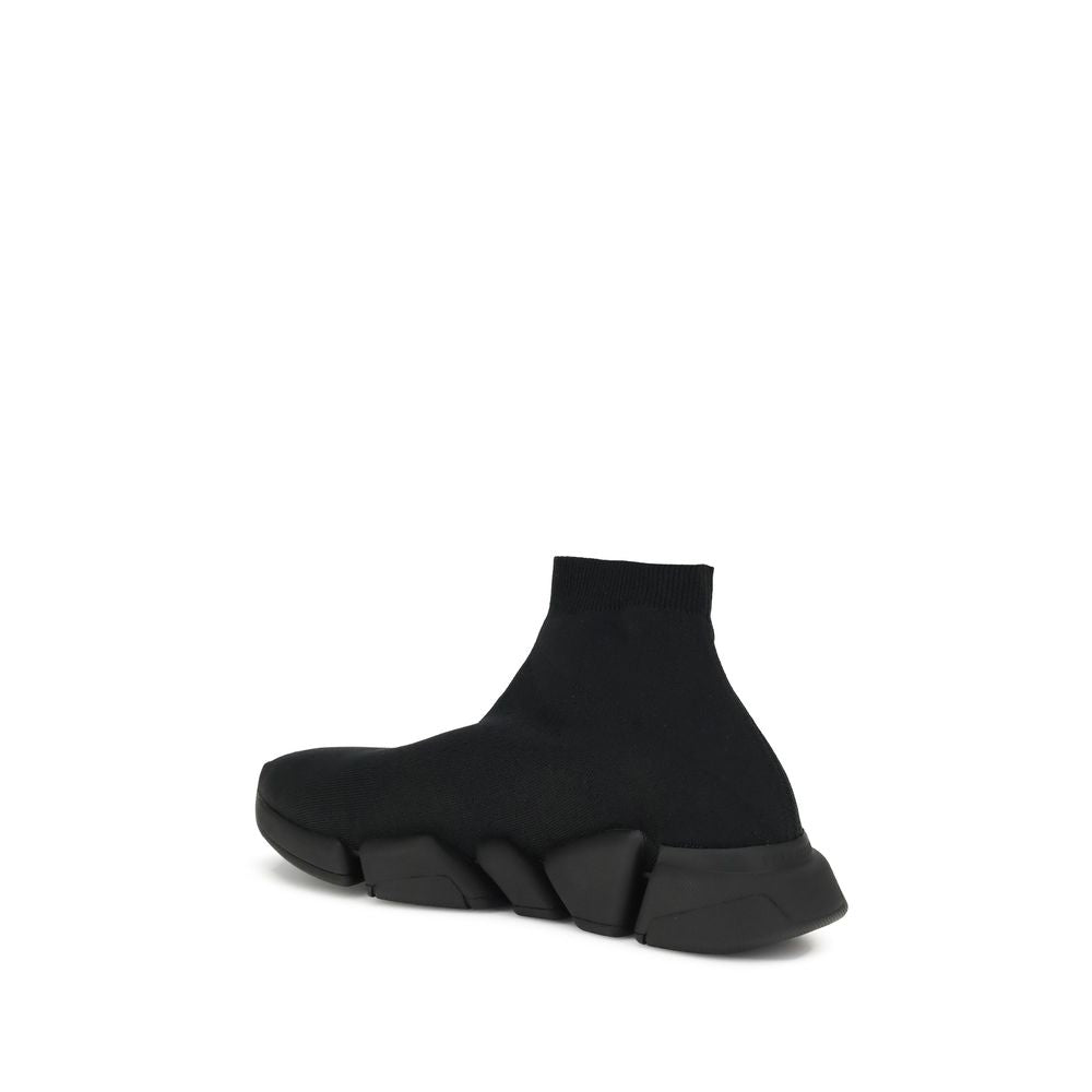 Black Rubber Athletic Sneakers