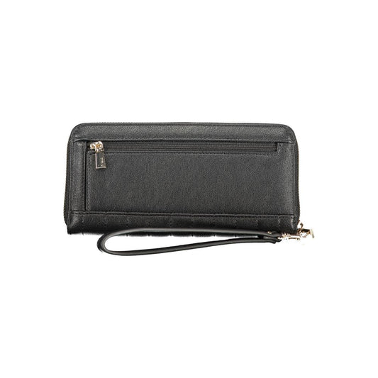 Black Polyurethane Women Wallet