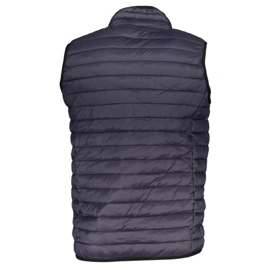 Blue Polyamide Sleveless Jacket