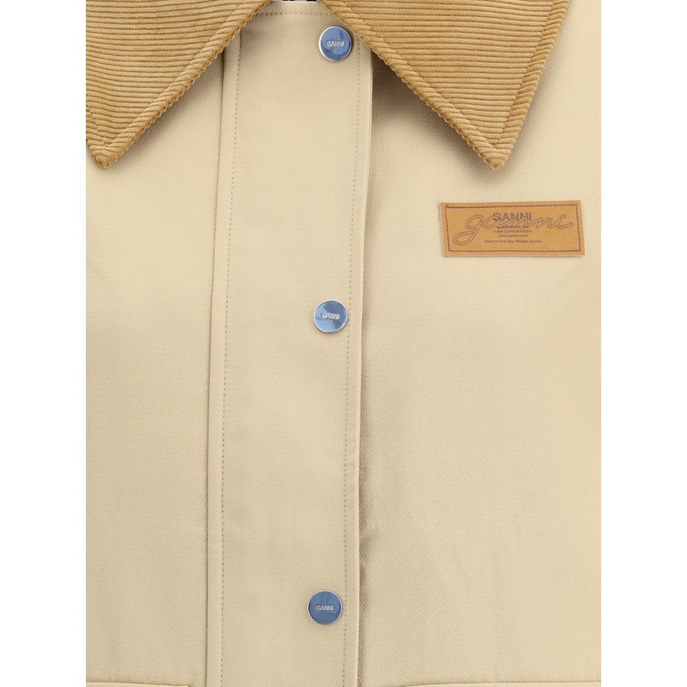 Beige Cotton Coat
