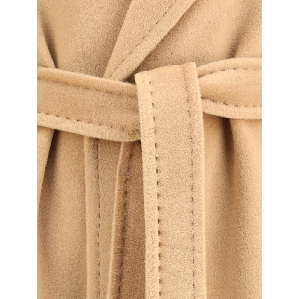Beige Fleece Wool Coat