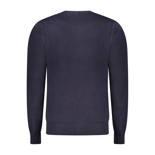 Blue Viscose Men's Sweater