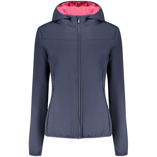 Blue Polyester Women Jacket