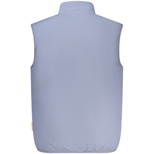 Blue Polyester Men Jacket