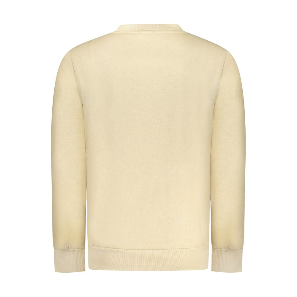 Beige Cotton Men Sweater