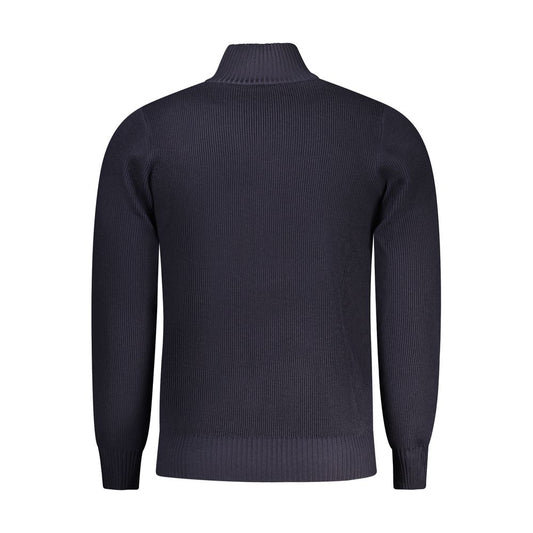 Blue Nylon Men Sweater