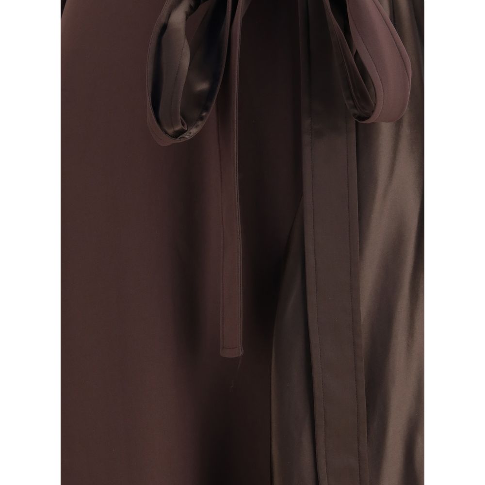 Brown Viscose Cocktail Dress
