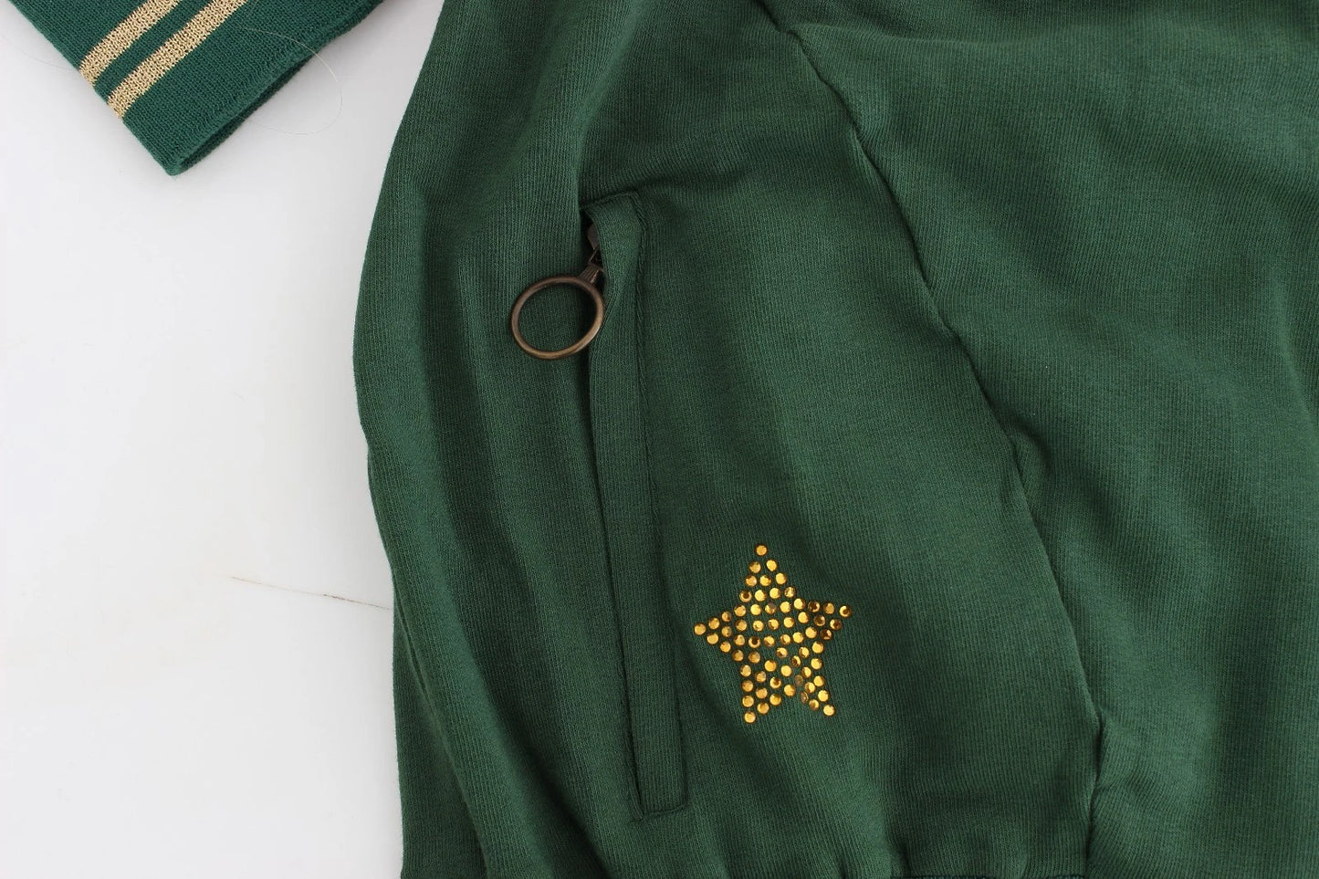 Green Mock Zip Cardigan Sweatshirt Sweater Jacket