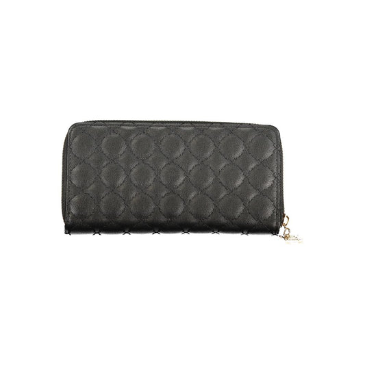 Black Polyurethane Women Wallet