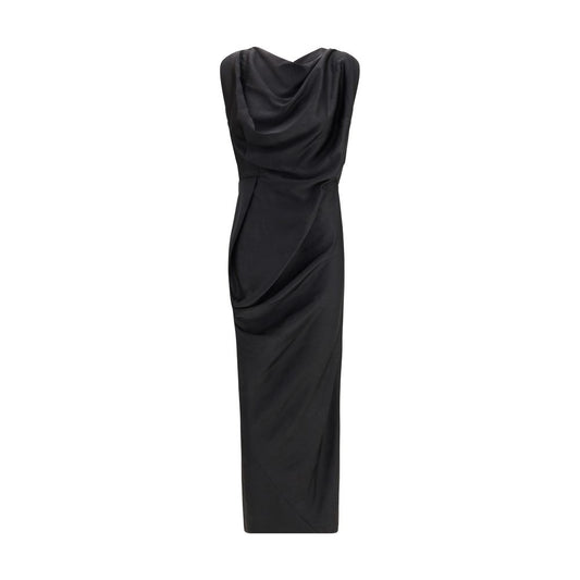 Black Polyester Cocktail Dress