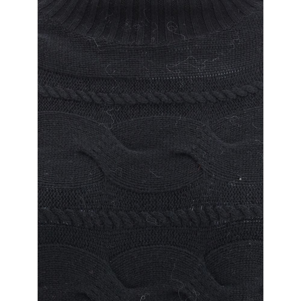 Black Wool Sweatshirt