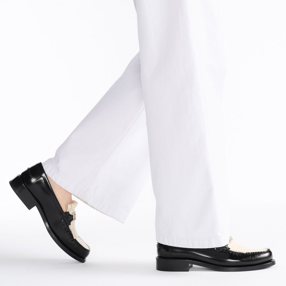 Black Calfskin Slip-On Loafers