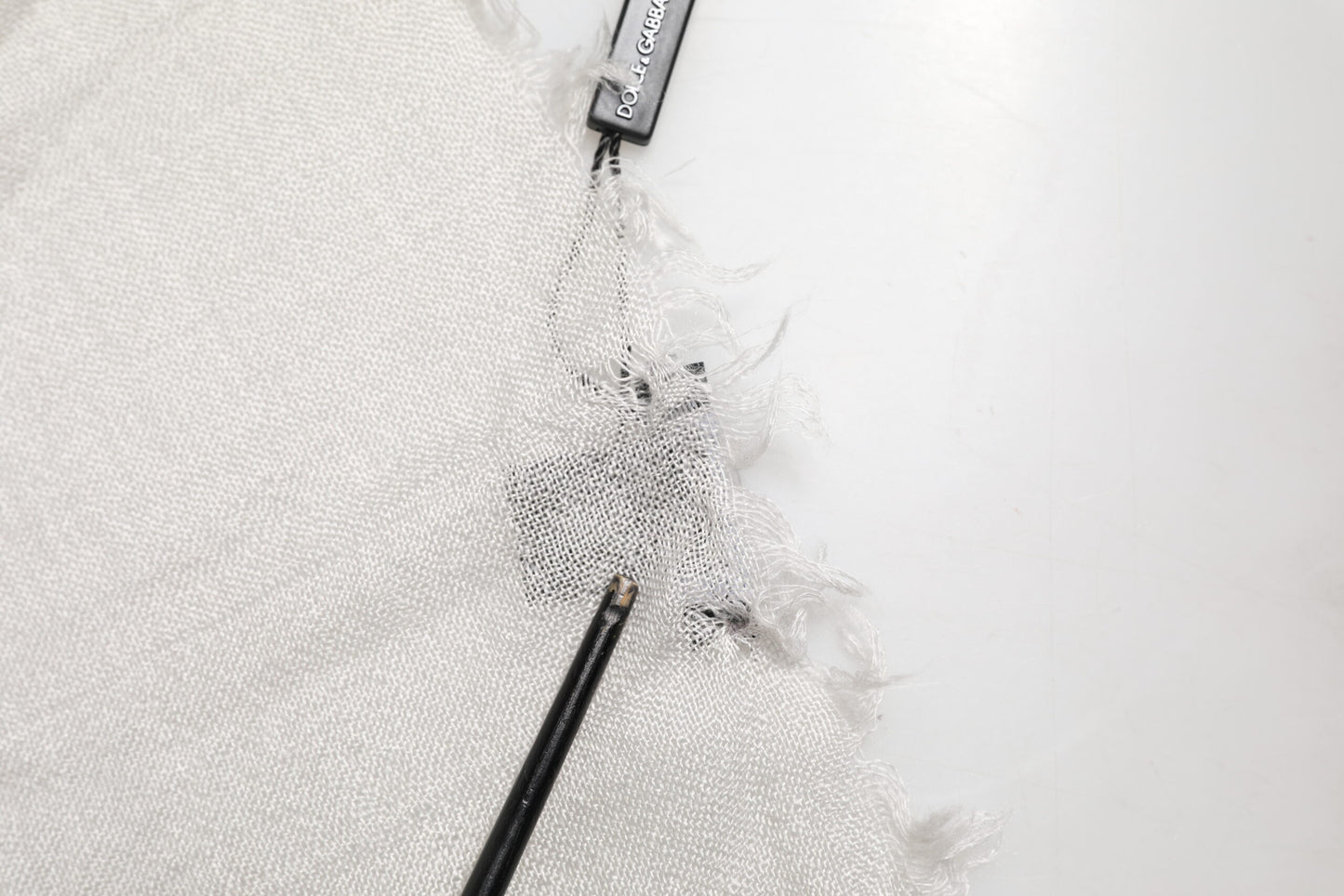 Gray Cashmere Knit Fringes Neck Foulard 67cm x200cm Foulard Scarf