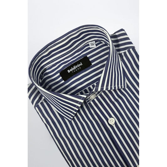 Blue Cotton Men Shirt