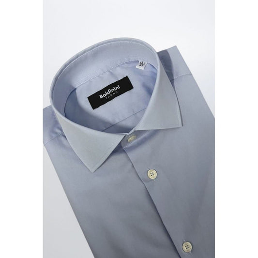Light Blue Cotton Men Shirt