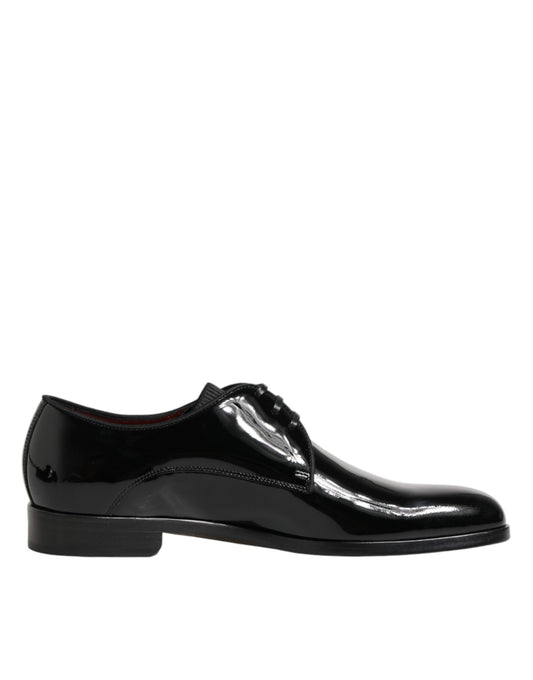 Black Calfskin Leather Derby Dress Shoes