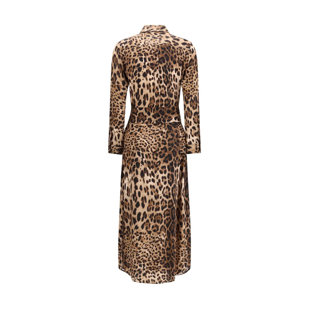 Multicolor Silk Casual Dress