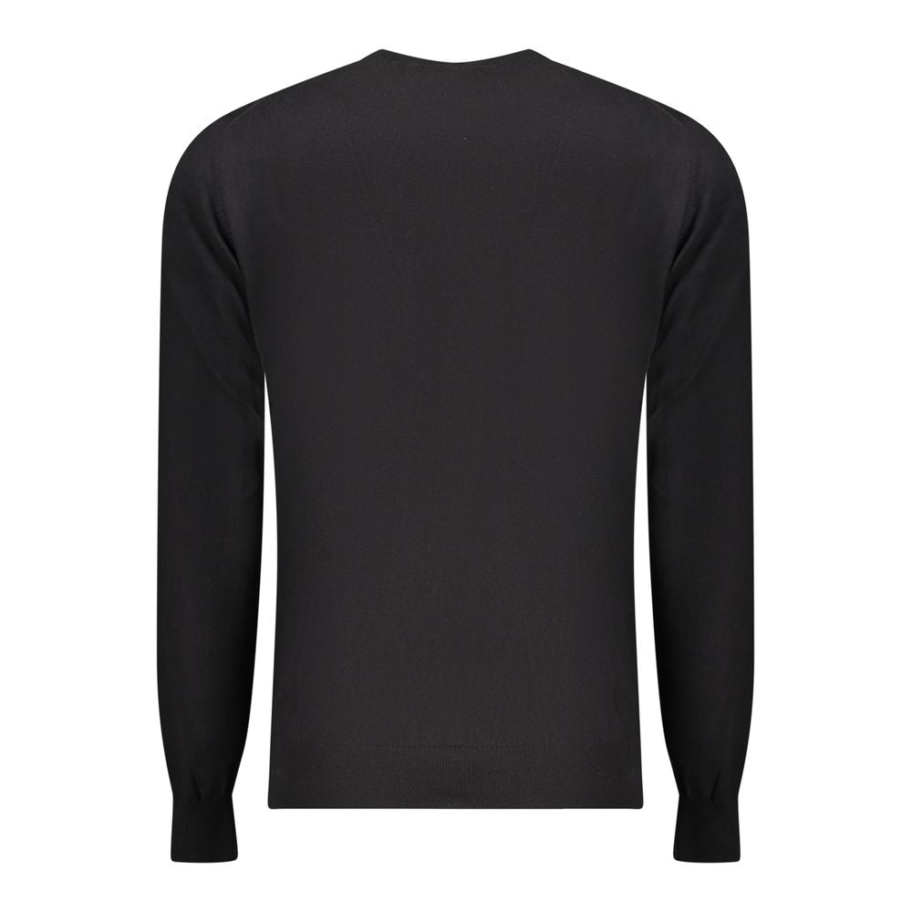 Black Cotton Men's Sweater