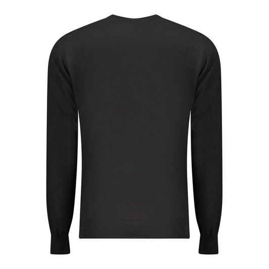 Black Cotton Men's Sweater