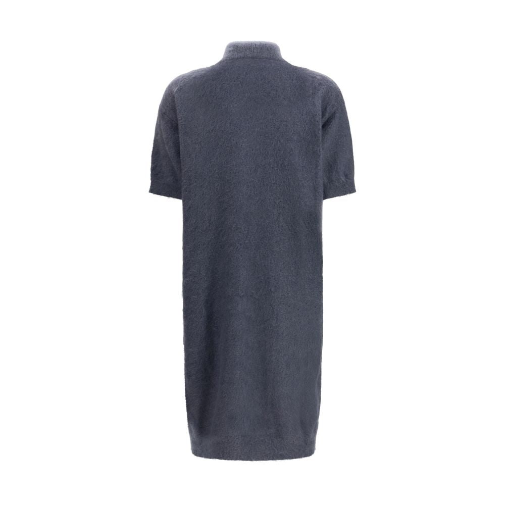 Blue Mohair Casual Dress