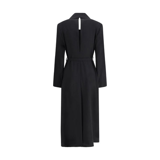 Black Fleece Wool Coat