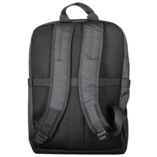 Black Nylon Men Backpack