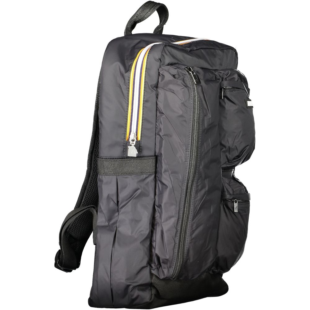 Black Nylon Men Backpack