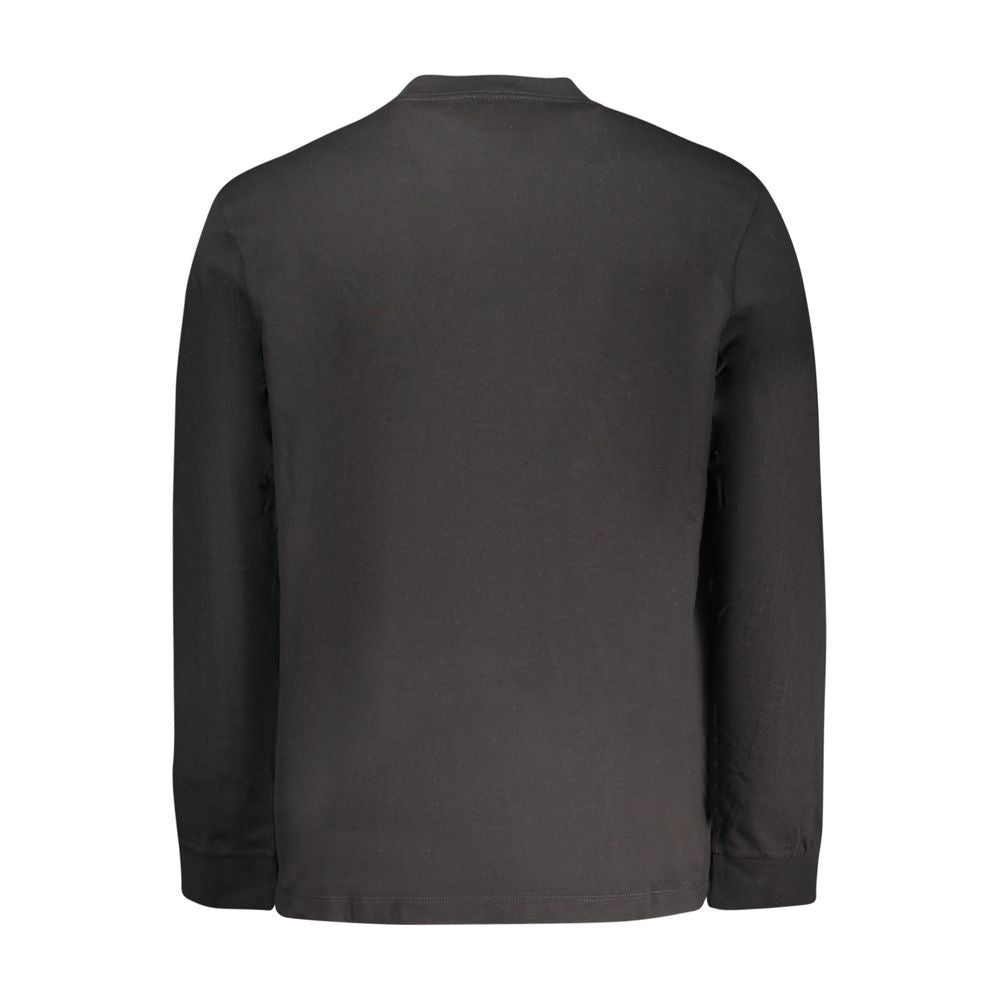 Black Cotton Men T-Shirt
