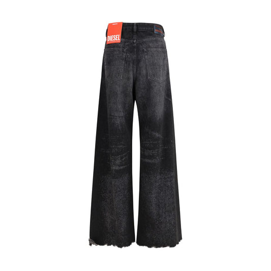 Black Cotton Relaxed Fit Jeans