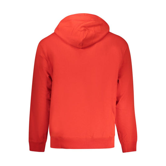 Red Cotton Men Sweatshirt