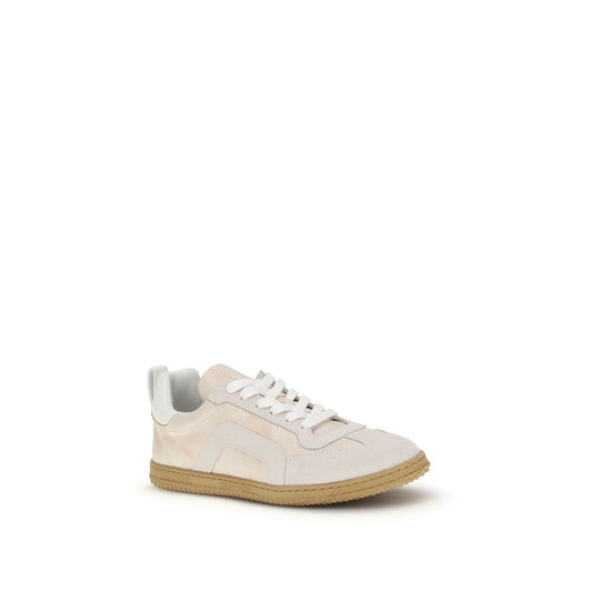 Beige Calf Leather Bos Taurus Low Top Sneakers