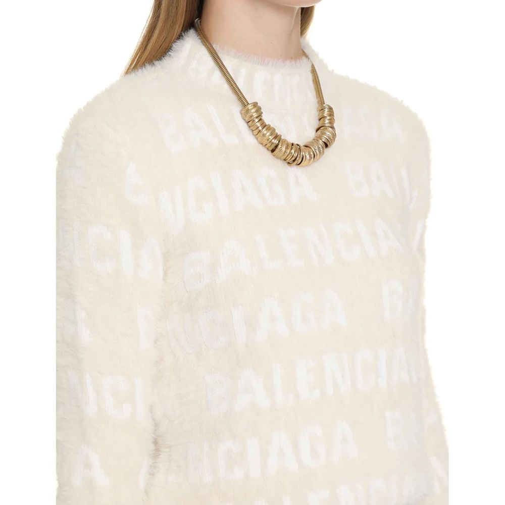 White Elastane Sweatshirt