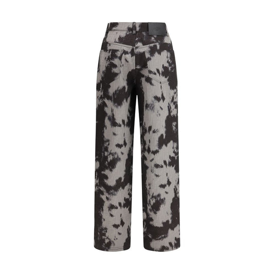 Black Cotton Straight-Leg Jeans