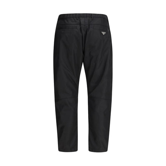 Black Recycled Polyamide Casual Pants