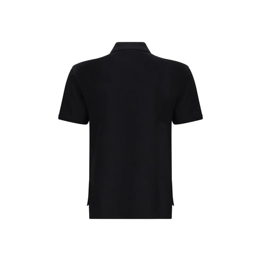 Black Cotton Polo Shirt