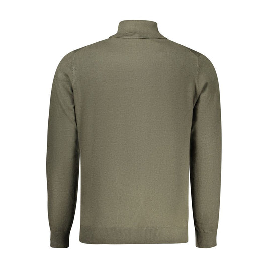 Green Polyester Men Sweater