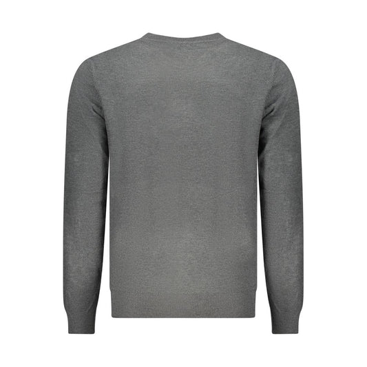 Gray Polyester Men Sweater