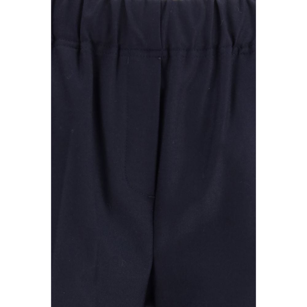 Black Cotton Casual Pants