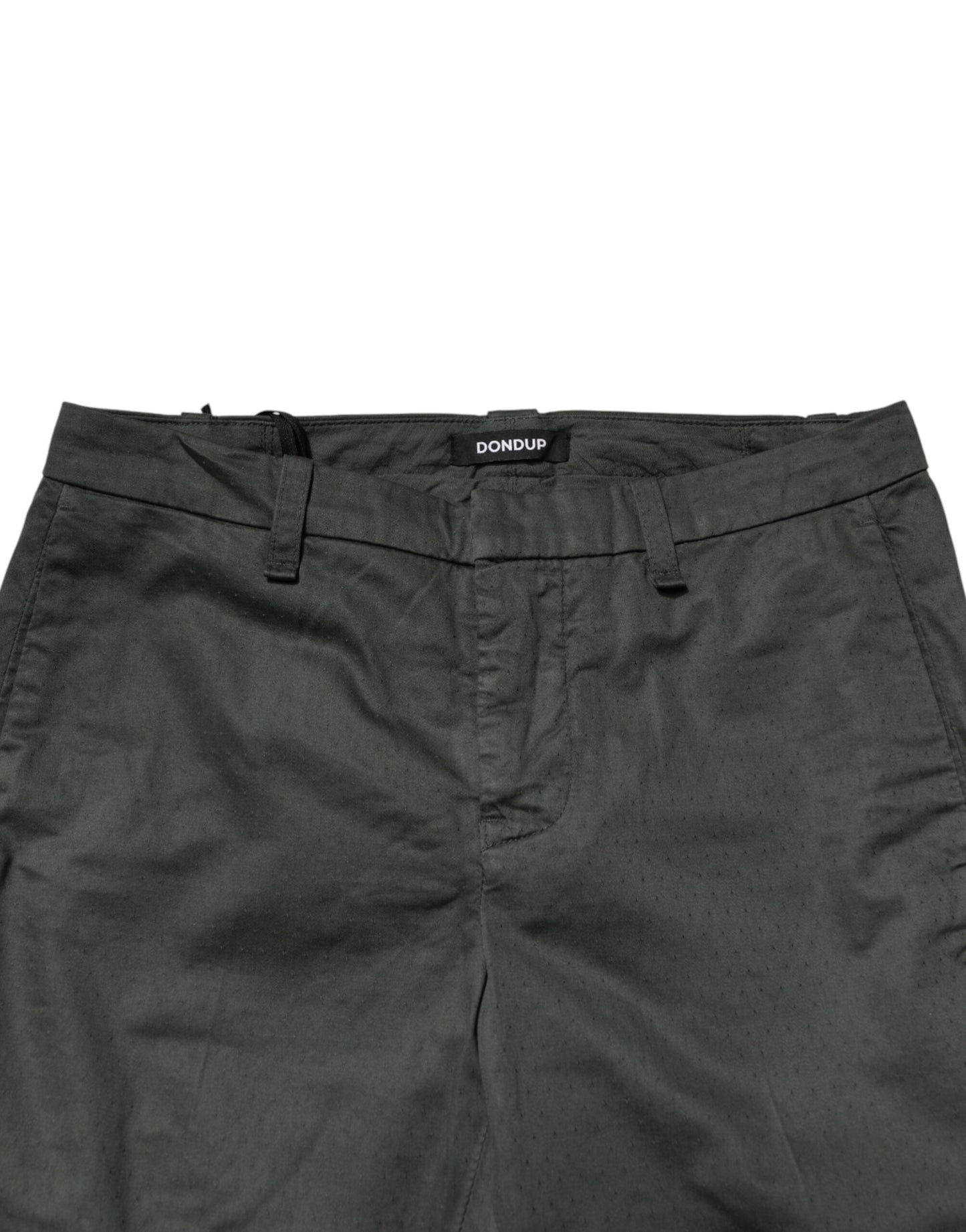 Dark Gray Cotton Mid Waist Skinny Men Chino Trouser Pants